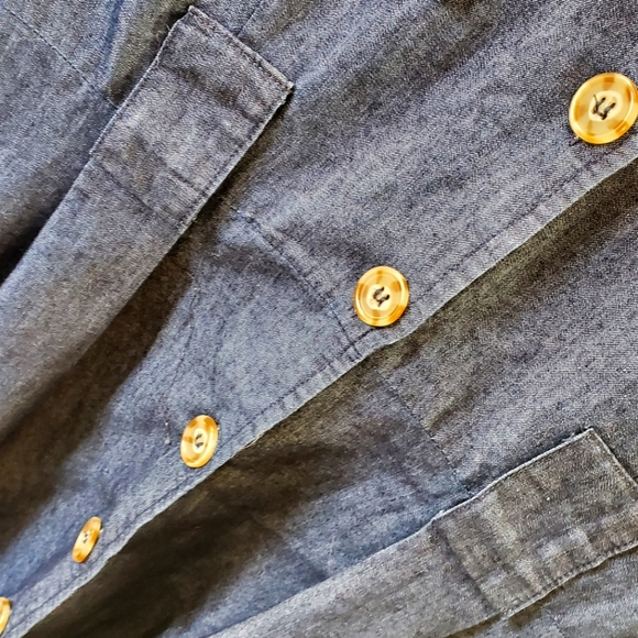 Vintage Petite Chambray Shirt Mini-Dress - Picture 5 of 7